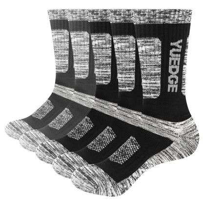 Men's Work Cushioned Cotton Socks 5pk (Size EU36-46 EU) Moisture Wick