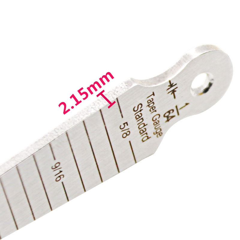 1-15mm Stainless Steel Taper Gauge - Pipe Fitting Metric/Imperial Measuring Tool