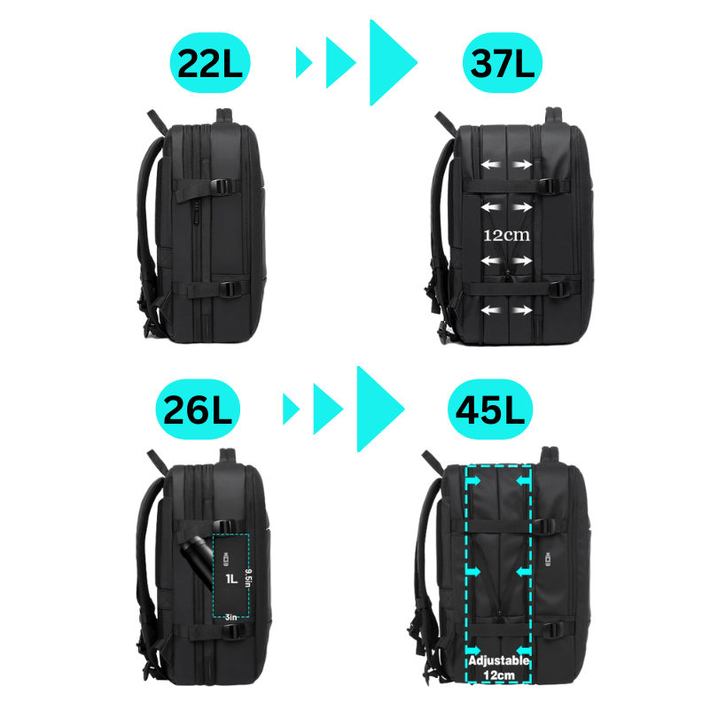 Large Expandable FIFO Backpack