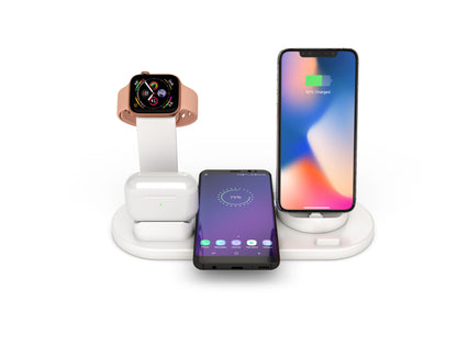 3 in 1 Wireless Charger Stand Pad For Apple iPhone, Apple Watch & Airpods