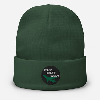 Fly Out Day Embroidered Beanie