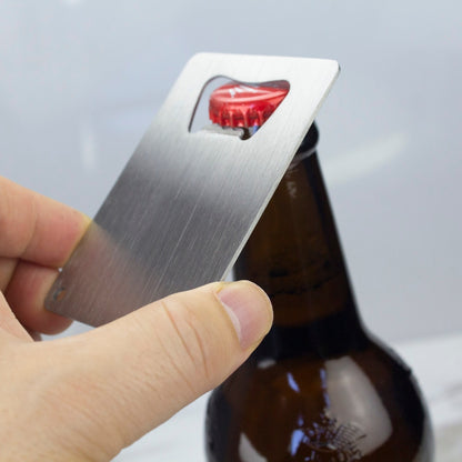 Card Shape S/S Beer Bottle Opener - fits inside your wallet
